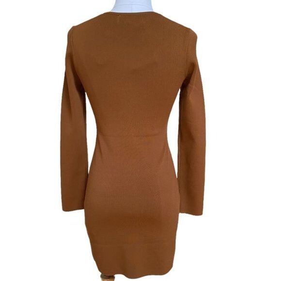 Free People Significant Other Monica Knit Dress in Chocolate Size 6 NWT - Picture 11 of 13